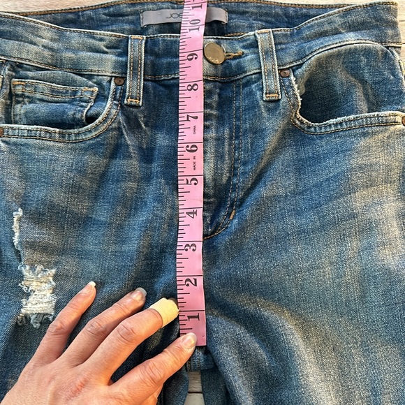 Joes Jeans Medium Wash Distressed High Rise Skinny Ankle Jeans - Picture 7 of 8